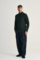 STARK-III sweater | høj hals, dark forest green