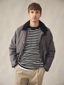 NAVAL crew neck | rund hals, navy blue / natural white