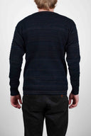FISHERMAN crew neck, navy blue mix