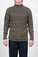 FISHERMAN sweater | høj hals, kevlar green melange