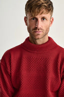 FISHERMAN sweater | høj hals, dannebrog red