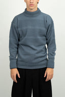 FISHERMAN sweater | høj hals, slate blue