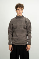 FISHERMAN sweater | høj hals, terra-II brown