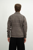 FISHERMAN sweater | høj hals, terra-II brown