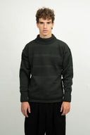 FISHERMAN sweater | høj hals, dark forest green