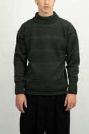 FISHERMAN sweater | høj hals, dark forest green