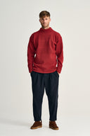 FISHERMAN sweater | høj hals, dannebrog red