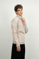 FISHERMAN sweater | høj hals, stone white