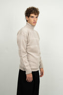 FISHERMAN sweater | høj hals, stone white