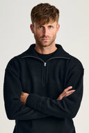 FISHERMAN short zip | kort lynlås, navy blue