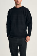FISHERMAN crew neck, navy blue