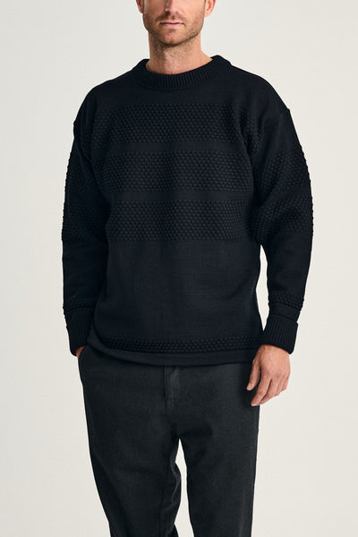FISHERMAN sweater | crew neck | navy blue | S. N. S. HERNING
