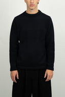 FISHERMAN-III sweater | høj hals, navy blue II