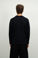 FISHERMAN-III sweater | høj hals, navy blue II