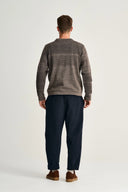 FISHERMAN-III sweater | høj hals, terra-II brown