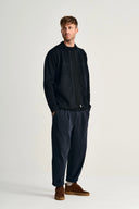 FISHERMAN-III full zip | lang lynlås, navy blue II