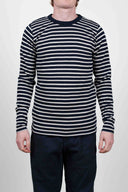 BALANCE sweater, medium blue / soft grey