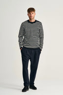 NAVAL crew neck | rund hals, navy blue / natural white