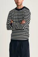 NAVAL crew neck | rund hals, navy blue / natural white
