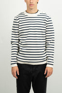 NAVAL crew neck | rund hals, natural white / shadow blue