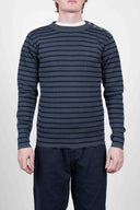 NAVAL crew neck, titan grey / blue brain