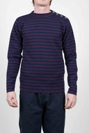 NAVAL crew neck, purple / sea blue