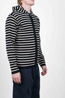 NAVAL hoodie jacket, navy blue / raw