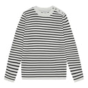 NAVAL crew neck | rund hals, natural white / navy blue (f)