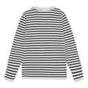 NAVAL crew neck | rund hals, natural white / navy blue (f)