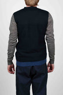 MIGRATION cardigan, blue static block