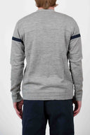 TRANSIT cardigan, concrete / ocean blue