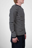 PASSAGE crew neck, dark navy / white