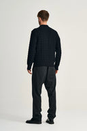 STARK-III sweater | høj hals, navy blue II