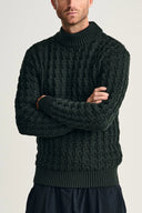 STARK-III sweater | høj hals, dark forest green