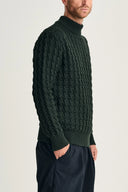 STARK-III sweater | høj hals, dark forest green