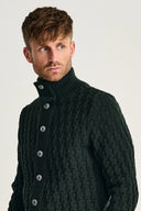STARK cardigan, dark forest green