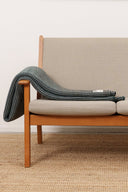 LOYAL blanket, natural green melange / soft white