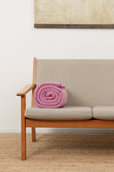 LOYAL blanket, pink bloom melange / soft white