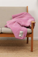 LOYAL blanket, pink bloom melange / soft white