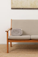 LOYAL blanket, natural white coffee