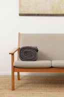 LOYAL blanket, deep purple melange / soft white