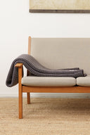 LOYAL blanket, deep purple melange / soft white