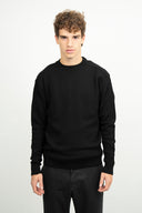 ROENTGEN-II crew neck | rund hals, black void
