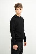 ROENTGEN-II crew neck | rund hals, black void