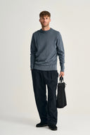 SOLO crew neck | rund hals, slate blue (f)