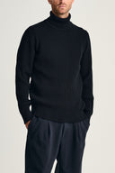 FENDER sweater | høj hals, navy blue (f)