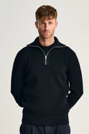 FENDER short zip | kort lynlås, navy blue (f)