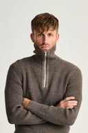 FENDER short zip | kort lynlås, terra-II brown