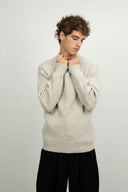 FENDER crew neck | rund hals, natural melange white