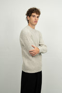 FENDER crew neck | rund hals, natural melange white